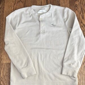 Abercrombie Kids cream color Long Sleeve Henley